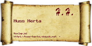 Huss Herta névjegykártya